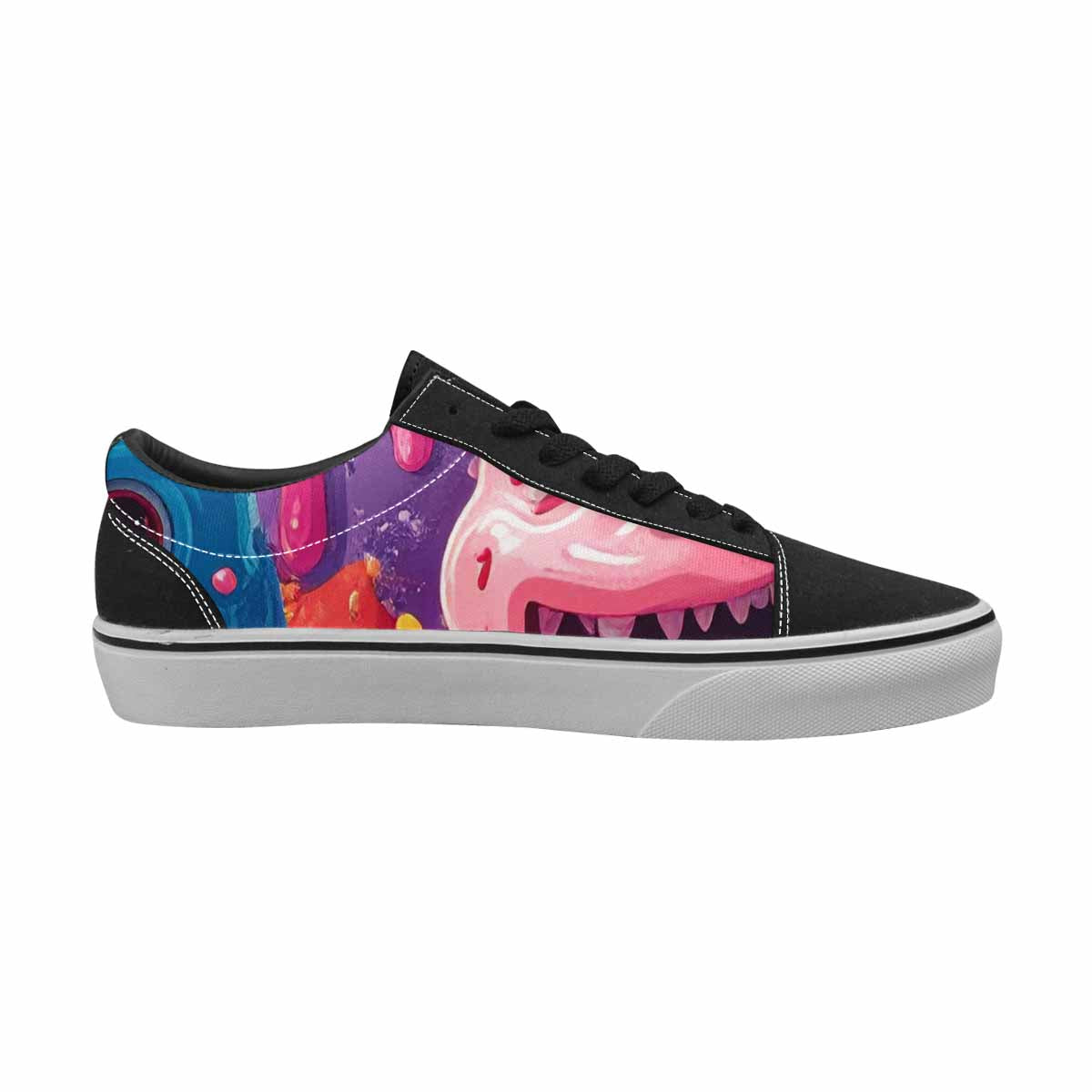 WOMEN'S Melting Icecream Monster Cherry Canvas Lace-Up Dreamcore Custom Sneakers