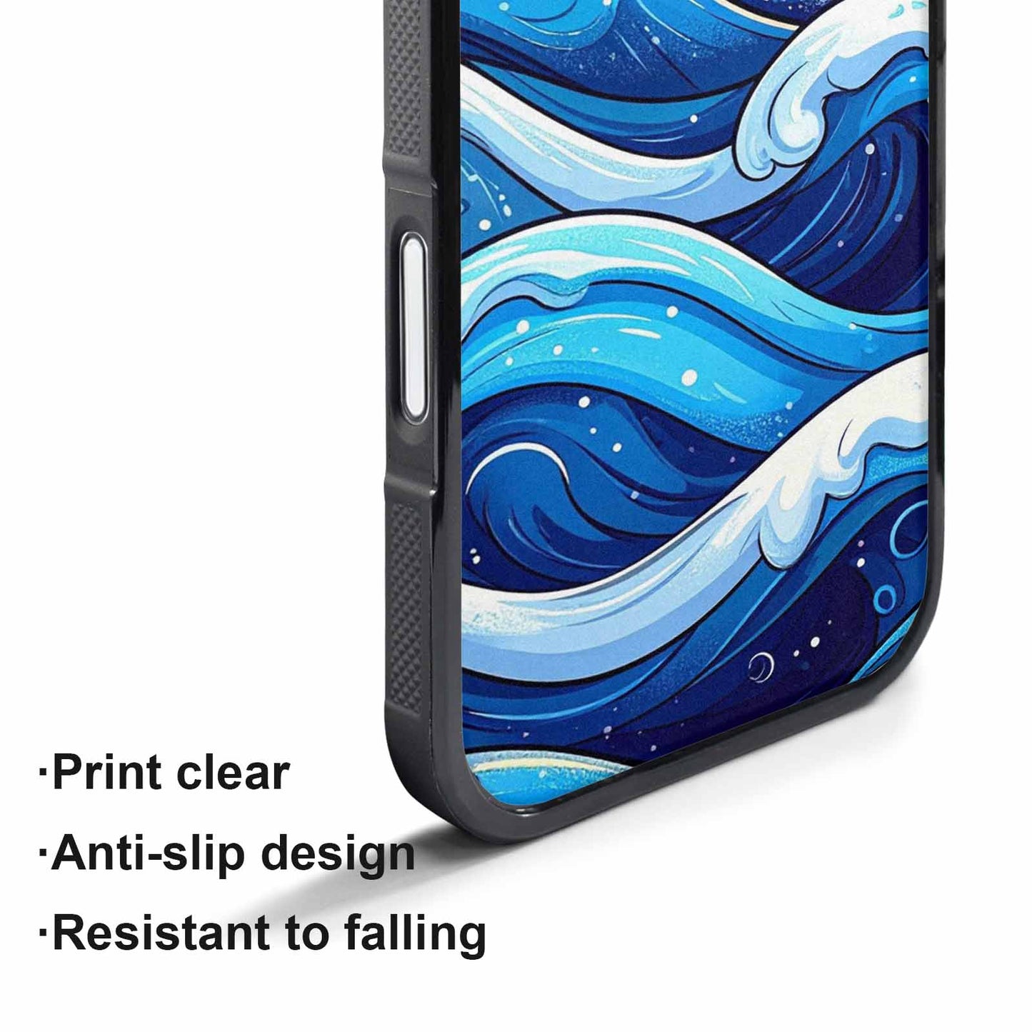 iPhone 17 Pro Max Case — Glossy Winter Wave Cartoon Cute, Unique Phone Case Design