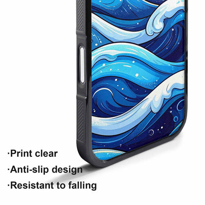 iPhone 17 Pro Max Case — Glossy Winter Wave Cartoon Cute, Unique Phone Case Design