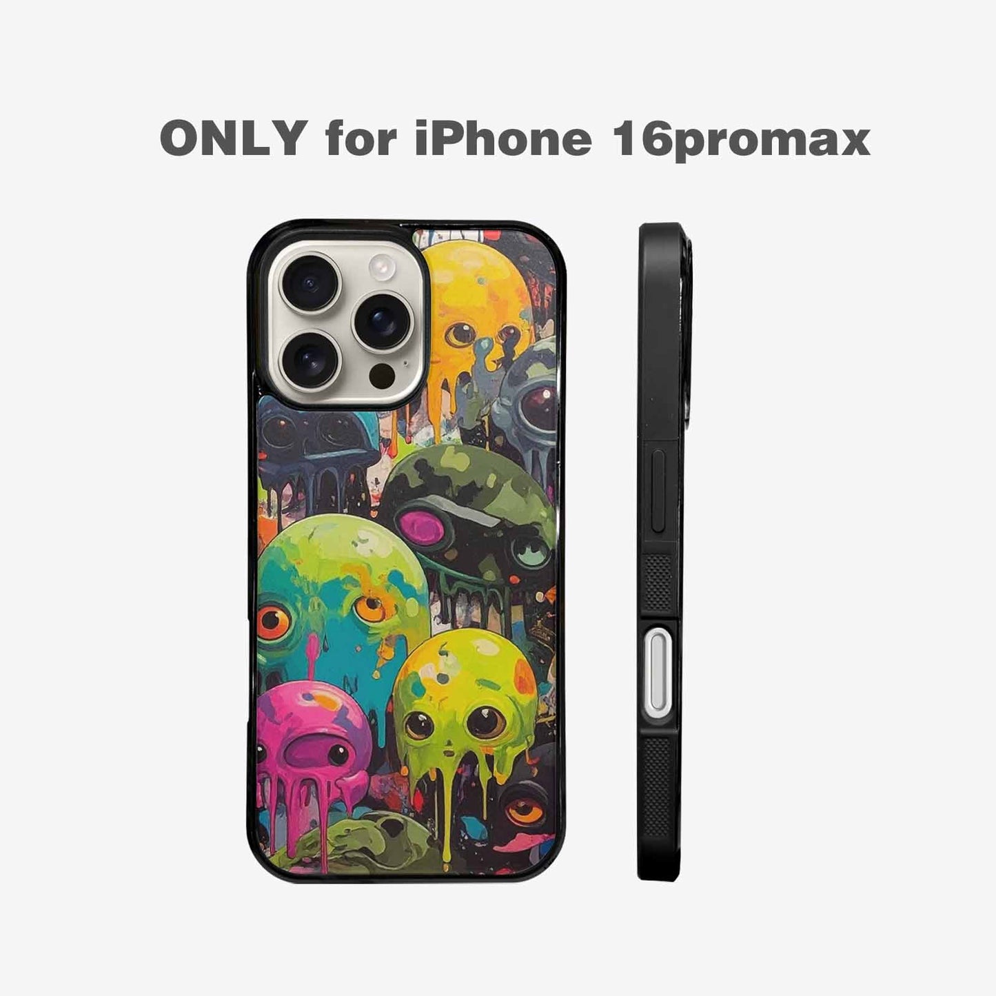 iPhone 16 Pro Max Case — Aliens Camomelting Aliens Patt Sex, Customized Protective Case