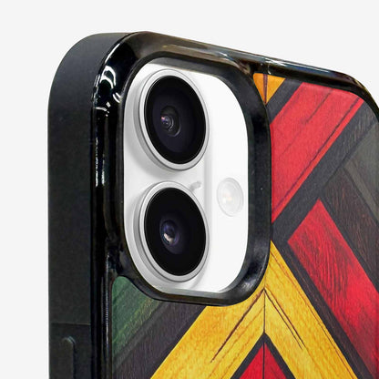iPhone 16 Plus Case — African Kente Cloth Inspired Pattern Geometric, Original Design Phone Case