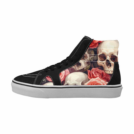 MEN'S Skulls Roses Soft Airbrush High Top Canvas Y2K Custom Sneakers