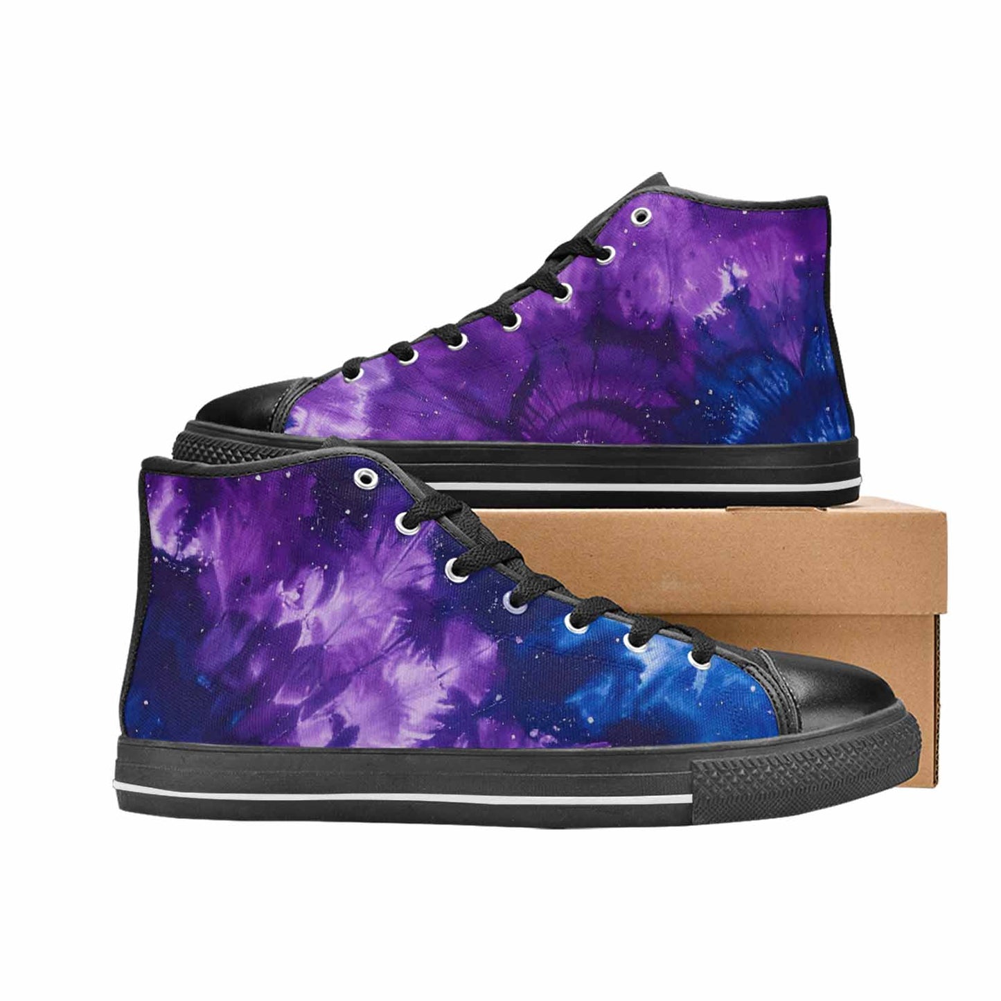 WOMEN'S Cosmic Tie Dye High Top Canvas Dreamcore Custom Shoes