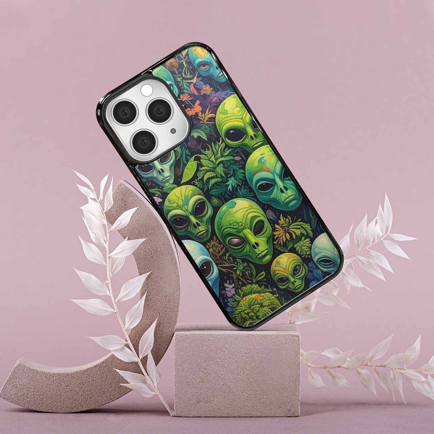 iPhone 15 Pro Max Case — Aliens Pattern Hundreds Of Sma Ajm, Customized Protective Case