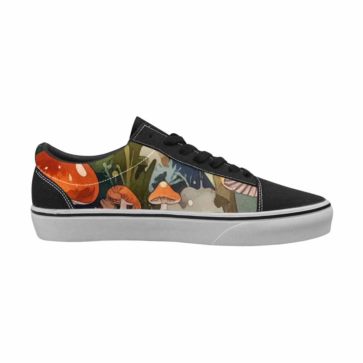 WOMEN'S Mushrooms  Camo Mushrooms Lace-Up Canvas Melting Art Custom Sneakers