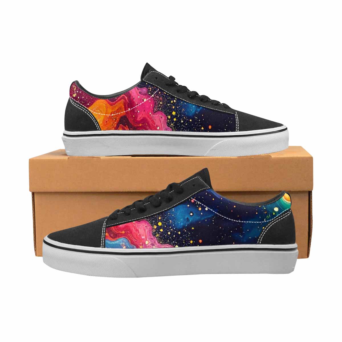 WOMEN'S Galaxy Art - Canvas Lace-Up Grunge Shoes