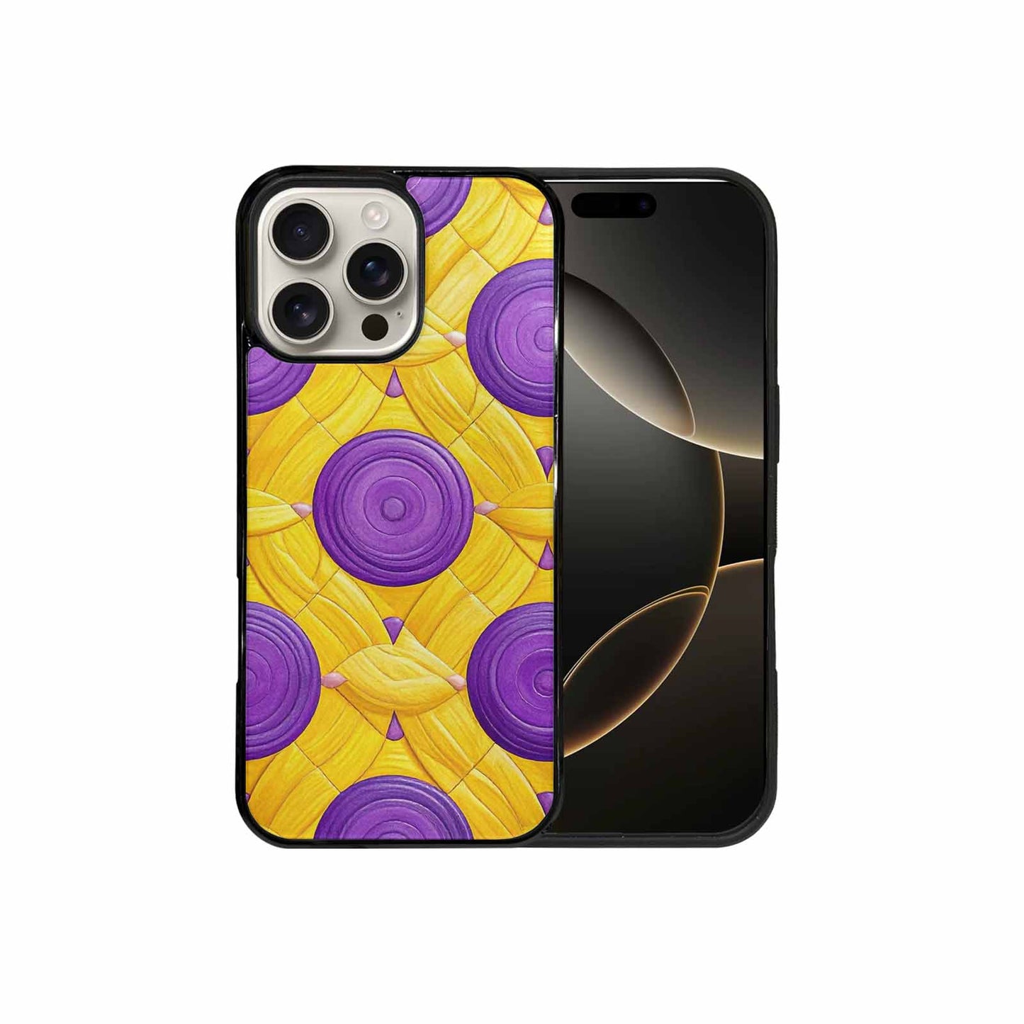 iPhone 16 Pro Max Case — Intersex Flag Color Theme Small Rainbow, Personalized Phone Case