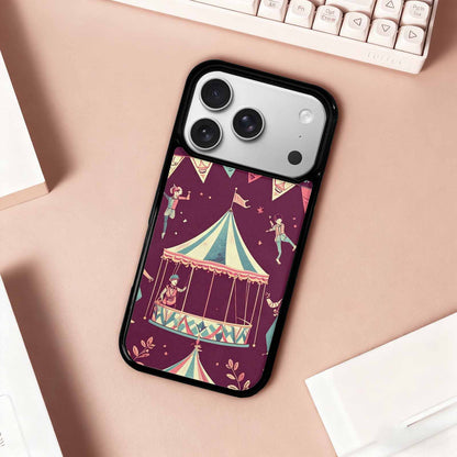 iPhone 17 Pro Case — Vintage Circus Art Pattern Retro Vintage, Personalized Phone Case