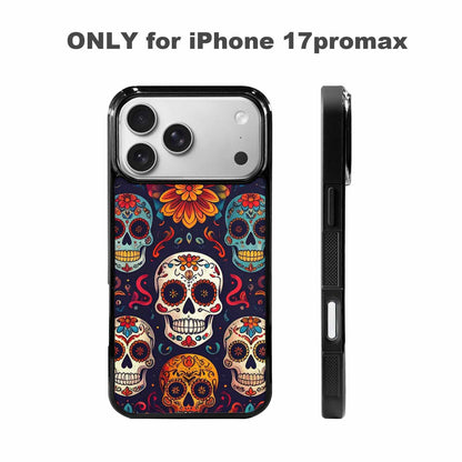 iPhone 17 Pro Max Case — Day Dead Sugar Skull Gothic Skulls, Personalized Phone Case