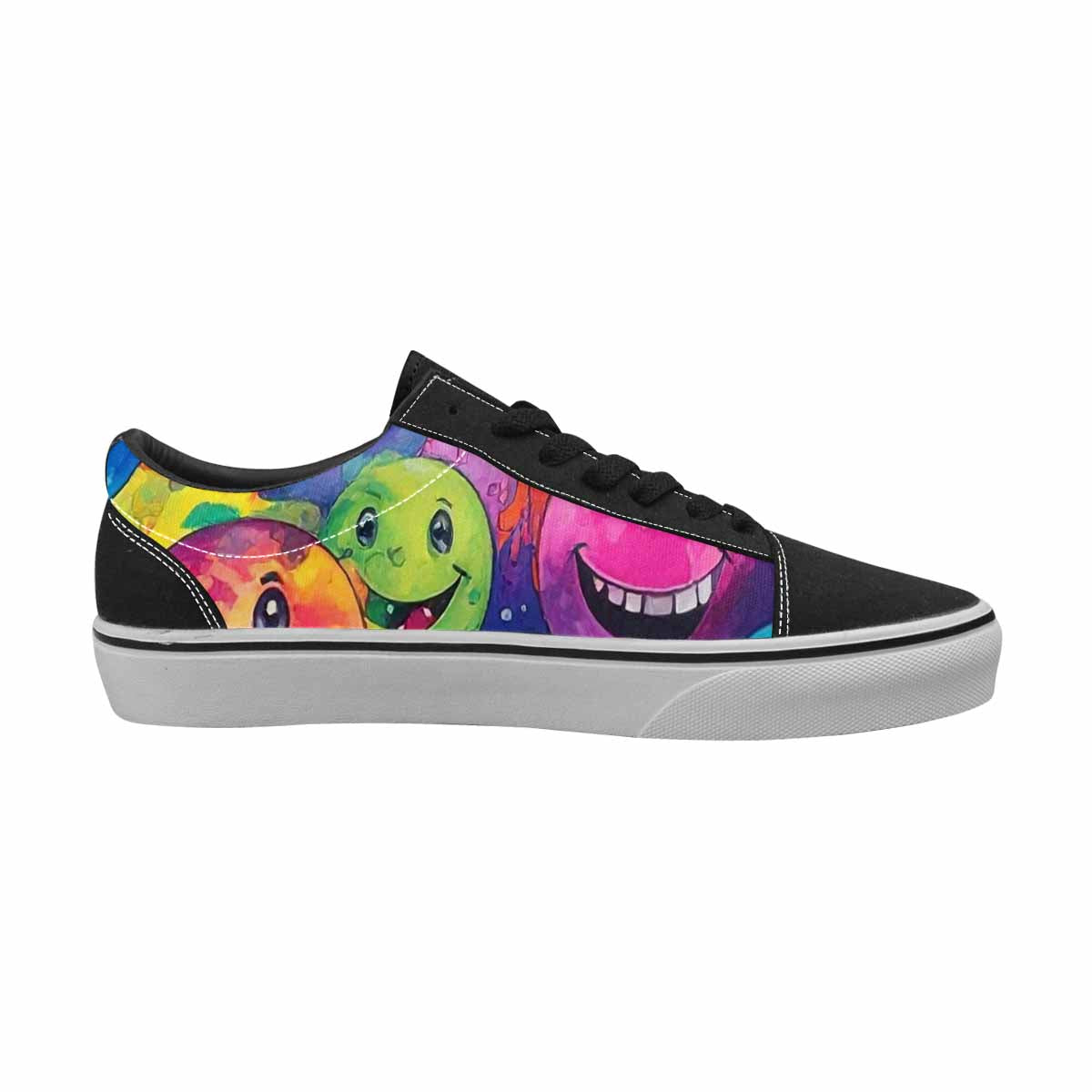 WOMEN'S Smiley Facessmiley Faces  Lace-Up Canvas Dreamcore Shoes