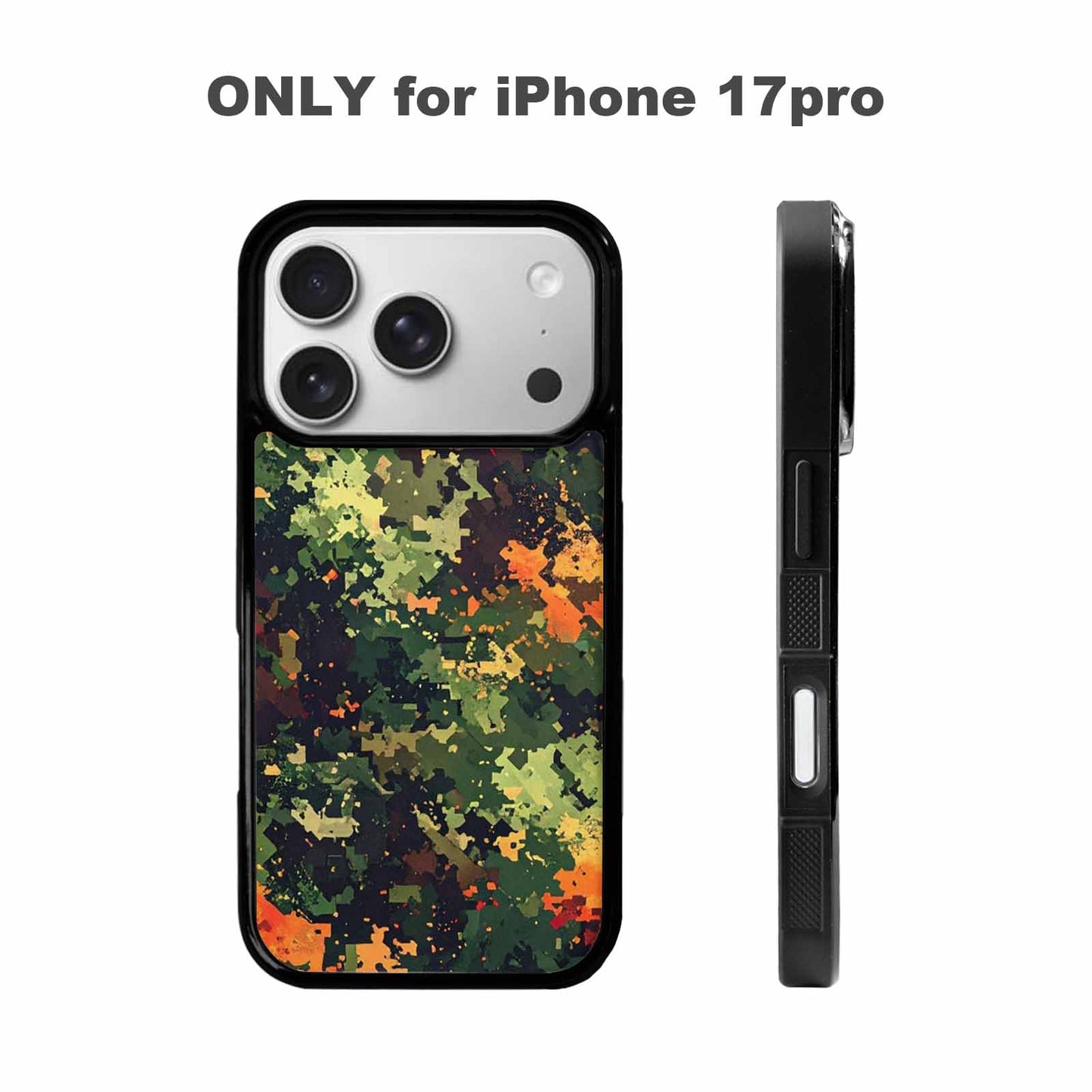 iPhone 17 Pro Case — Small Military Camouflage Blotch Pattern Camo, Original Design Phone Case