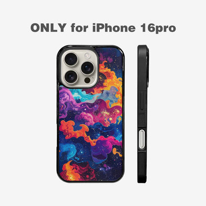 iPhone 16 Pro Case — Cosmic Creature And Object Mashup Pattern, Custom Printed Phone Case