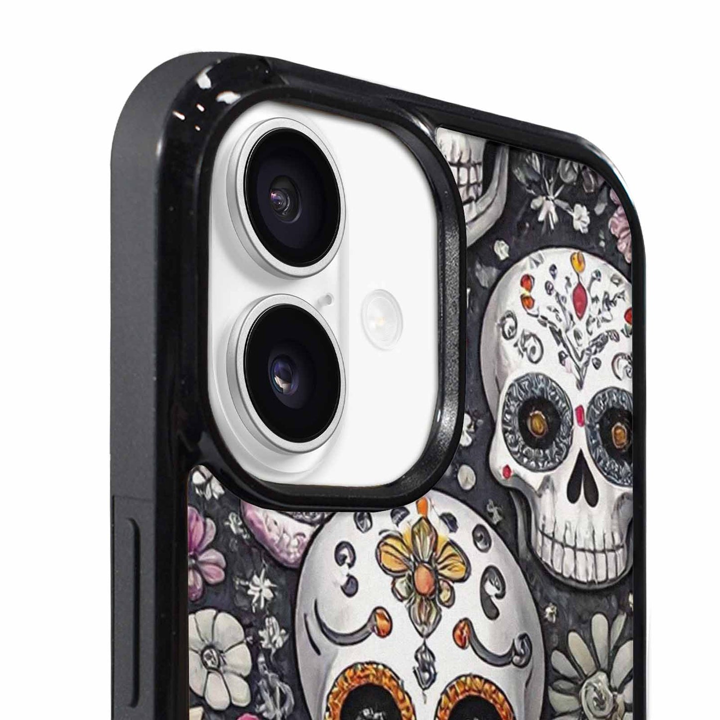 iPhone 17 Case — Greyscale Black And White Gothic Skulls, Customized Protective Case