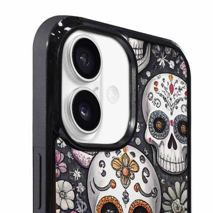 iPhone 17 Case — Greyscale Black And White Gothic Skulls, Customized Protective Case