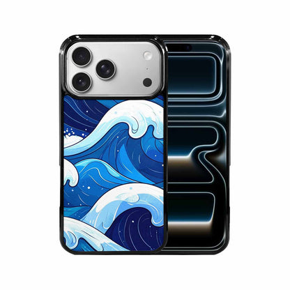 iPhone 17 Pro Max Case — Glossy Winter Wave Cartoon Cute, Custom Print Case Cover