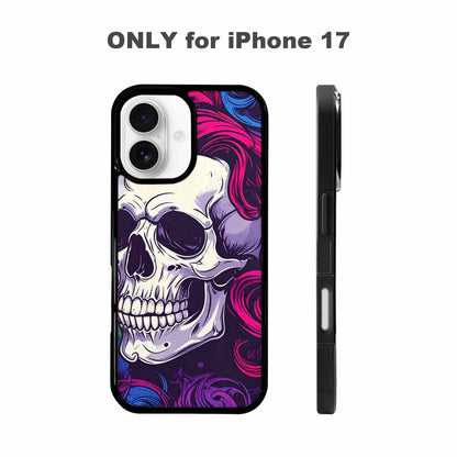 iPhone 17 Case — Pride Flag Skulls Seamless Gothic Skulls, Custom Art Phone Cover