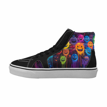 MEN'S Smiley Faces × Glow High Top Canvas Vivid Custom Sneakers