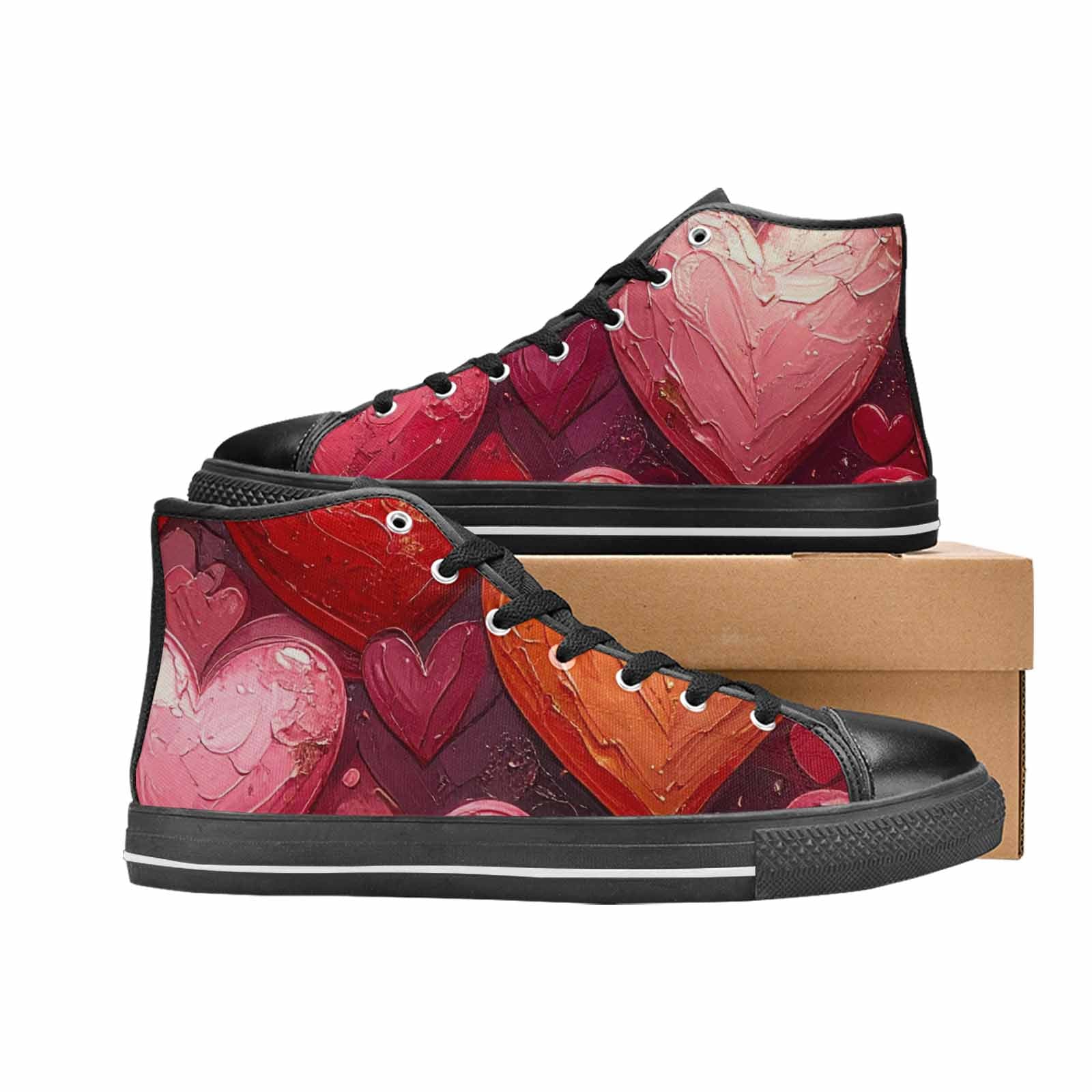 MEN'S No Words Or High Top Canvas Wallpaper Art Shoes