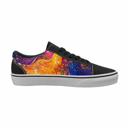 WOMEN'S Galaxy Snake Print Canvas Lace-Up Grunge Shoes