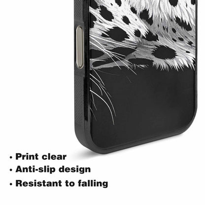 iPhone 16 Pro Max Case — Leopard Print Black And White Style, Custom Printed Phone Case