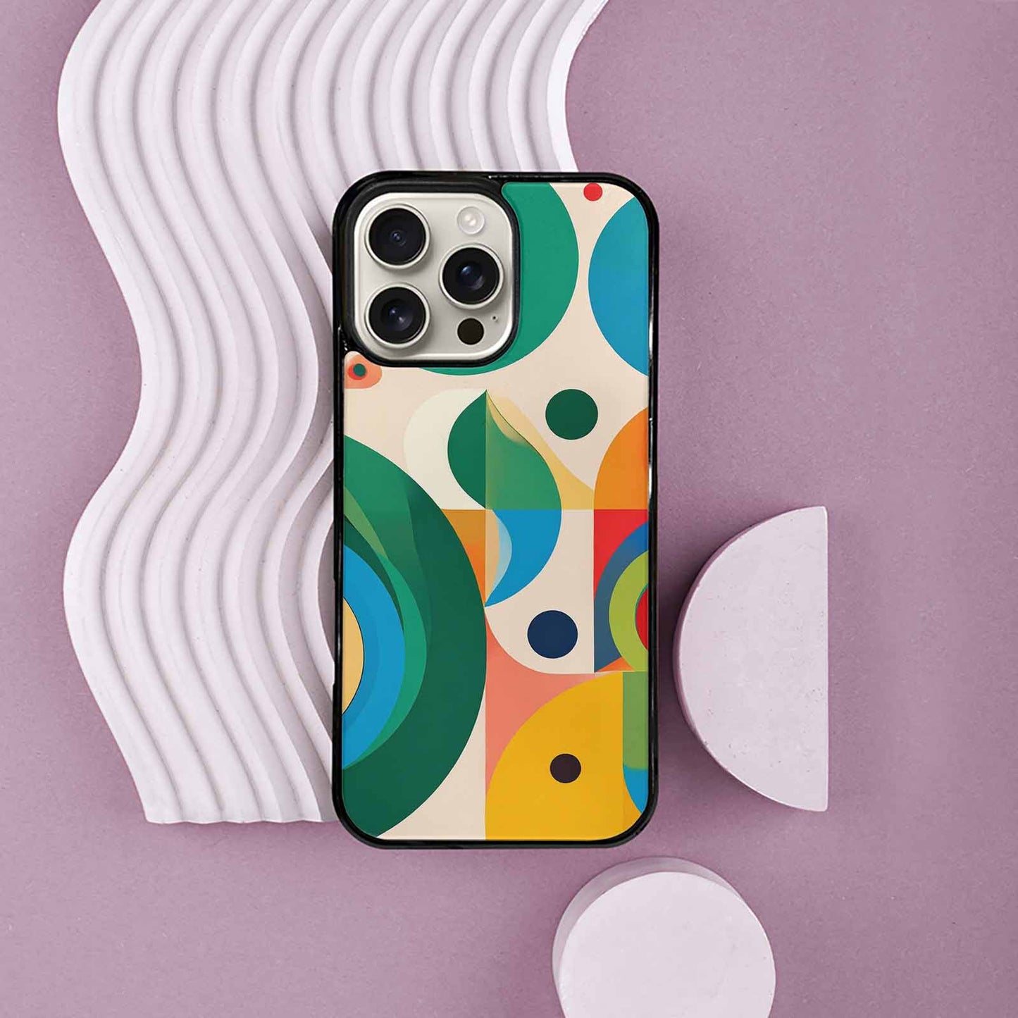 iPhone 16 Pro Max Case — 1960s Mod Cartoon Art Pattern, Custom Print Case Cover