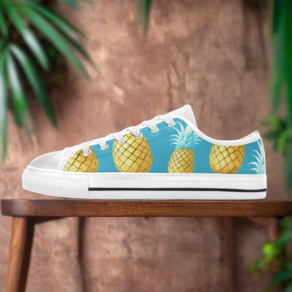 Cherry Blossom Amber Gold Unique WOMEN Bold Art - Freaky Shoes | Custom Art Sneakers