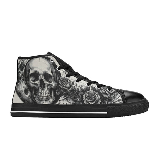WOMEN'S Dark Skull Butterfly High Top Canvas Dreamcore Sneakers