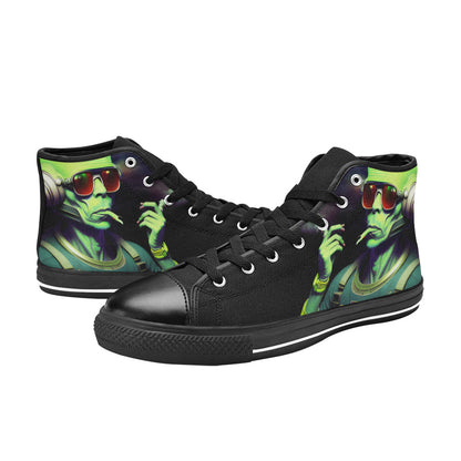 WOMEN'S Cc Hipster Alien Space High Top Canvas Grunge Shoes
