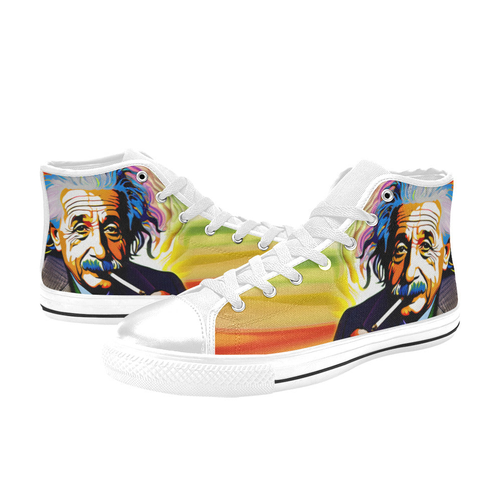 MEN'S 420 Einstein Chill Men’S High Top Canvas Neon Fantasy Sneakers