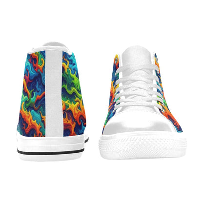 MEN'S Psychedelic Camo Rhythm Men’S High Top Canvas Surreal Custom Shoes
