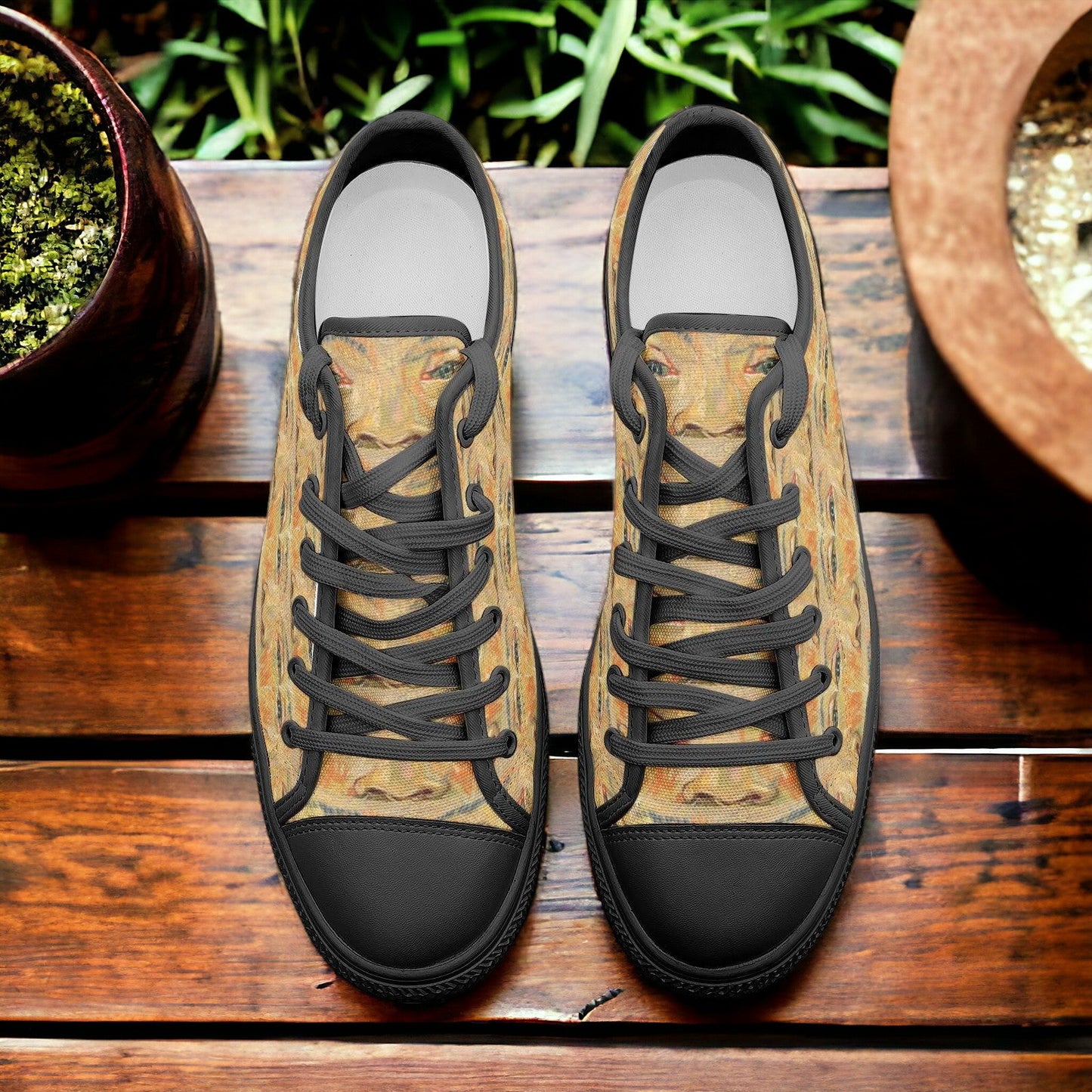 Celtic Purple Teal Unique Bold Art - Freaky Shoes | Custom Art Sneakers