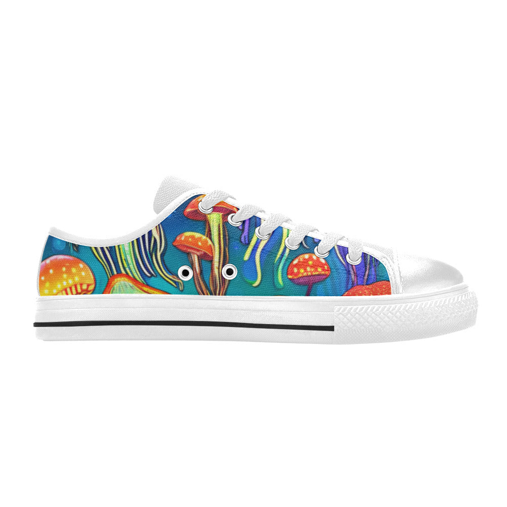 WOMEN'S Jellyfish Vibrant Mushroom Art Canvas Y2K Sneakers