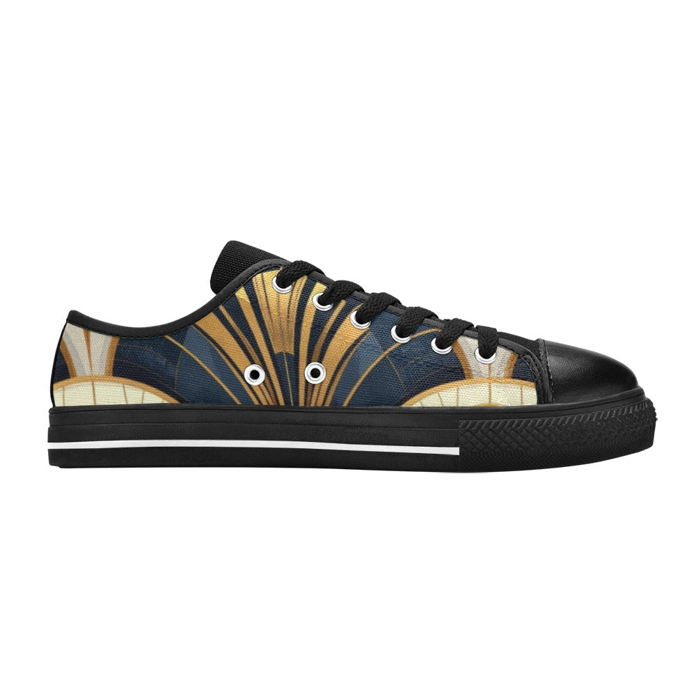 Art Deco Illustration Pattern 883665 Women's Classic Canvas Shoes (Model 018)