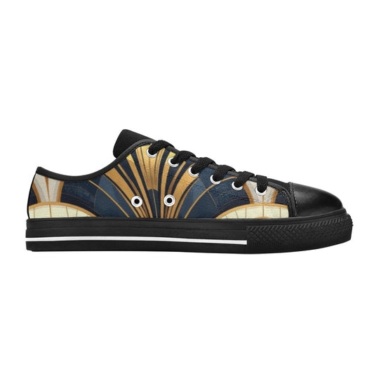KIDS' Art Deco Illustration Pattern Low Top Canvas Wallpaper Art Sneakers