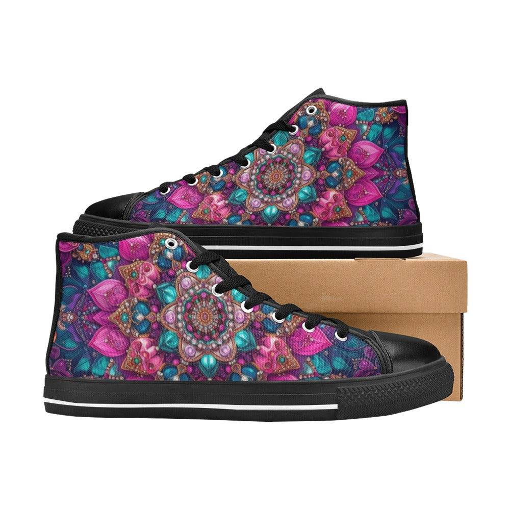 WOMEN'S Test High Top Canvas Grunge Sneakers
