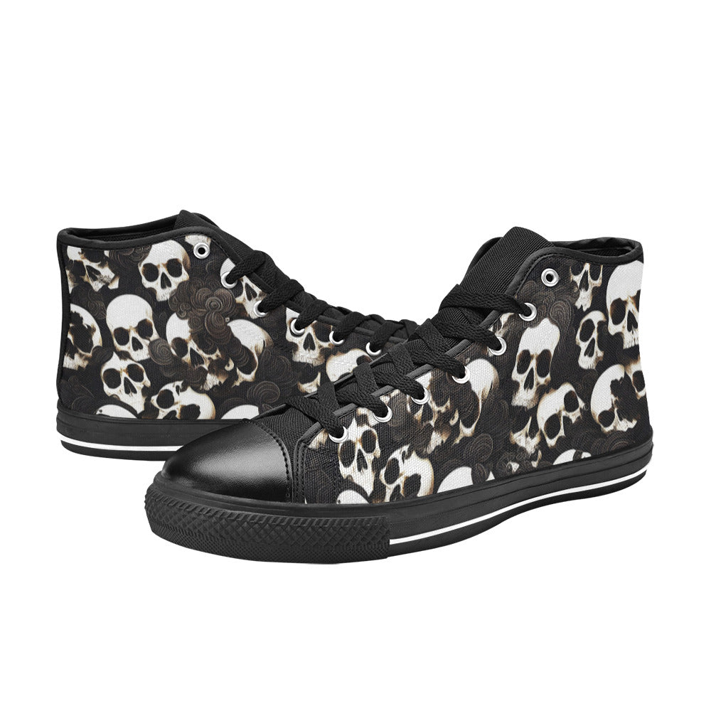 MEN'S Skulls Deluxe Men’S High Top Canvas Dark Academia Custom Sneakers