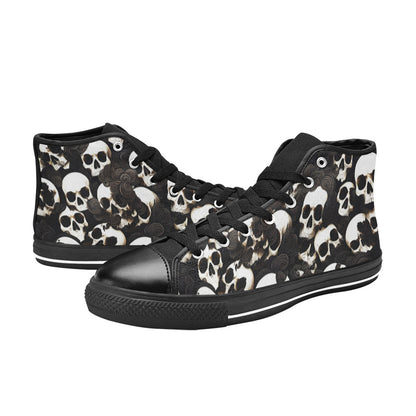 MEN'S Skulls Deluxe Men’S High Top Canvas Dark Academia Custom Sneakers