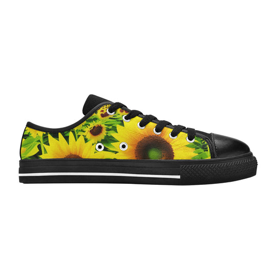 MEN'S Sunflowers Art 4 Canvas Aesthetic Custom Shoes