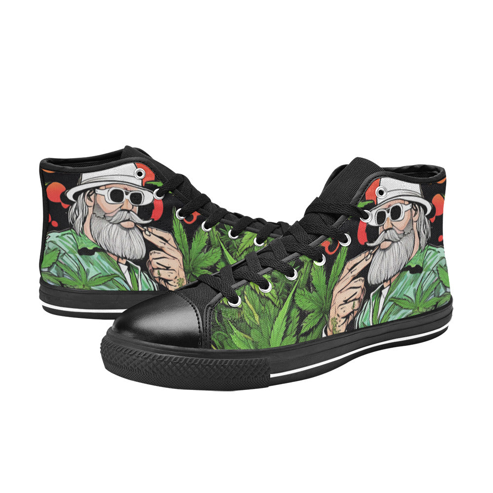 WOMEN'S Healthy Garden 420 High Top Canvas Dark Academia Custom Shoes