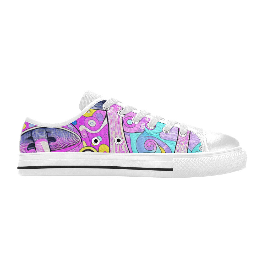 MEN'S Magic Mushrooms Art 3 Canvas Surreal Custom Sneakers