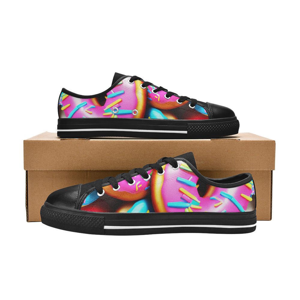 MEN'S Cc Donut Art Canvas Cottagecore Custom Sneakers