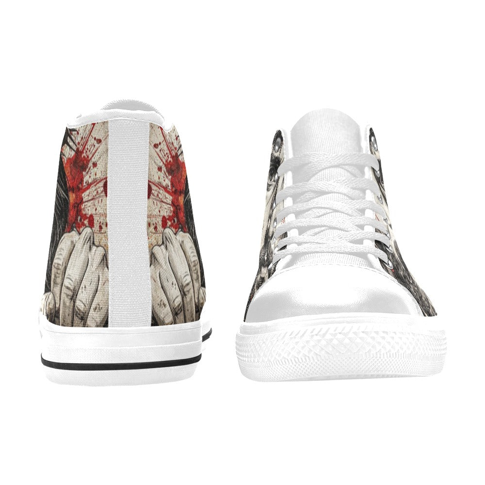 WOMEN'S Jesus_Ht_07 High Top Canvas Dark Academia Custom Sneakers