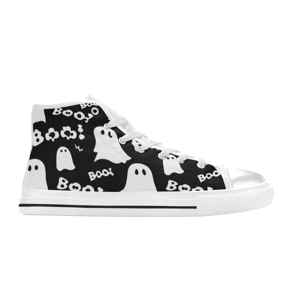 WOMEN'S Boo Halloween Ghosts High Top Canvas Dreamcore Custom Shoes