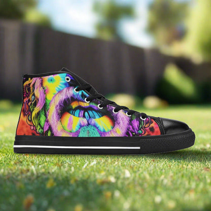 Koi Dark Cosmic Wearable WOMEN Bold Art - Freaky Shoes | Custom Art Sneakers