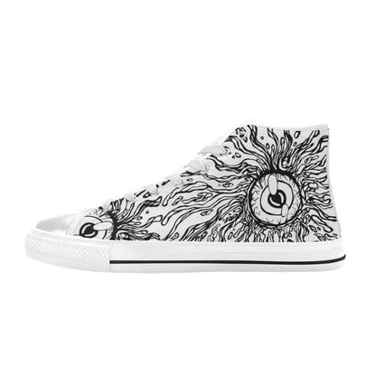 WOMEN'S Eyes High Top Canvas Vivid Custom Shoes