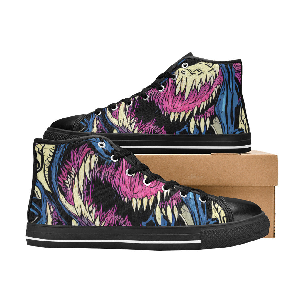 WOMEN'S Cc Long Teeth Long High Top Canvas Dark Academia Sneakers