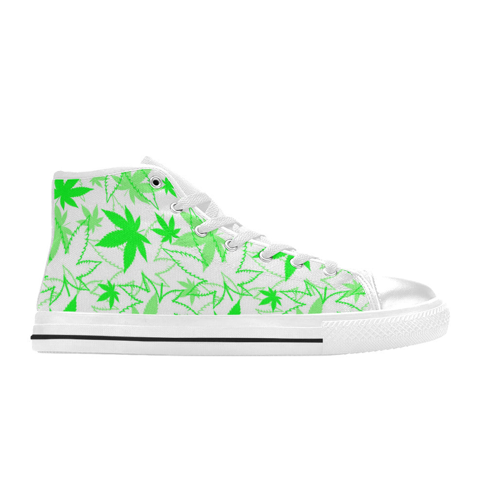 WOMEN'S Cc Weed 420 Art High Top Canvas Vivid Custom Sneakers