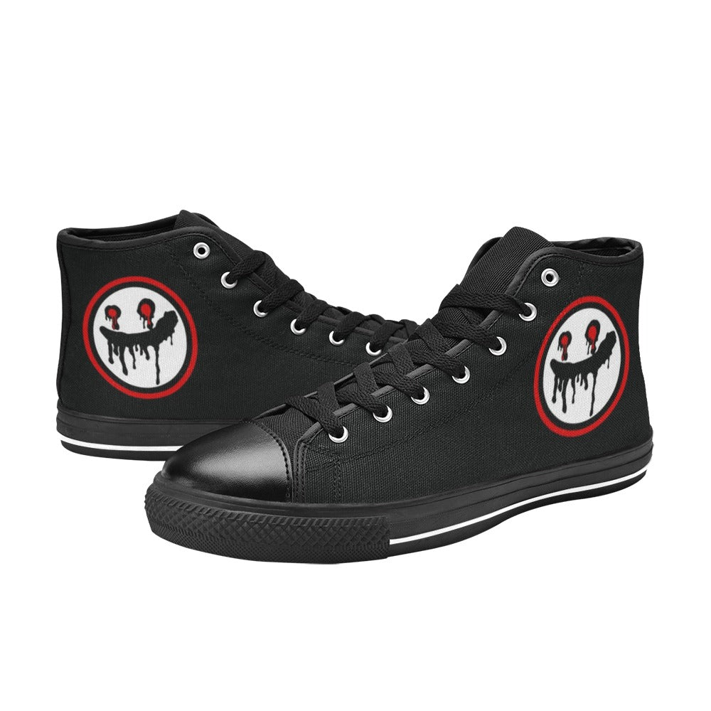 MEN'S Logo Face Art High Top Canvas Wallpaper Art Custom Sneakers