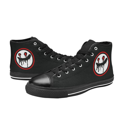 MEN'S Logo Face Art High Top Canvas Wallpaper Art Custom Sneakers