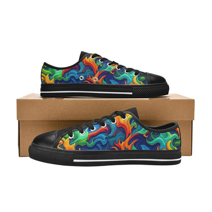 MEN'S Psychedelic Camo Rhythm Low Top Canvas Vivid Shoes